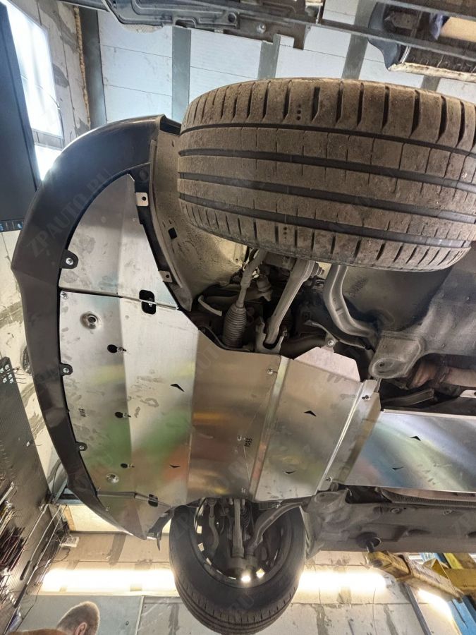 10.33ABC Защита картера двигателя и КПП GENESIS G90, V-5,0 (2018-2022) из 3-х частей (Алюминий 4мм)