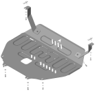 Защита АвтоСтандарт (Двигатель, Коробка переключения передач), 1,5 мм, сталь для Changan Cs55 Plus  2021- арт. 57204