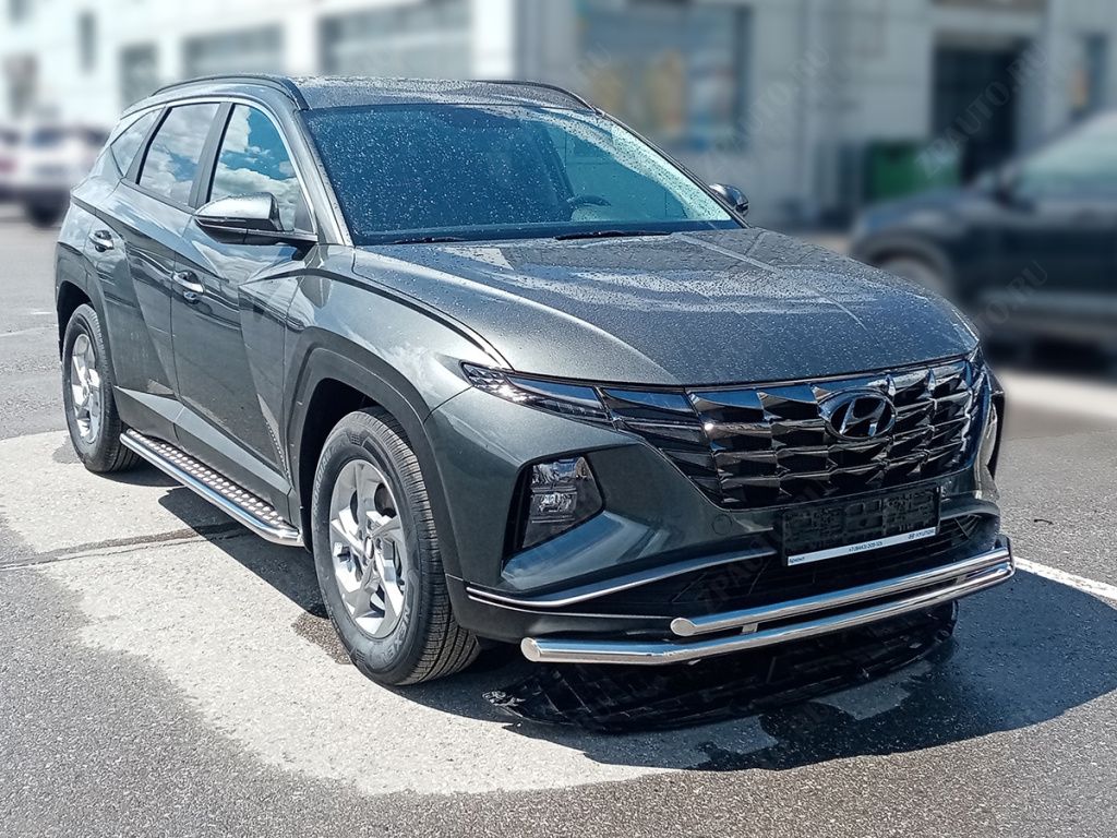 Пороги с листом d-43 для автомобиля Hyundai Tucson 2021-наст.вр. арт. HNT21_2, 
Технотек