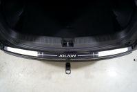 Накладка на задний бампер (лист зеркальный надпись Jolion) для автомобиля HAVAL Jolion (1,5 л., 2WD) 2021- TCC Тюнинг арт. HAVJOL21-06