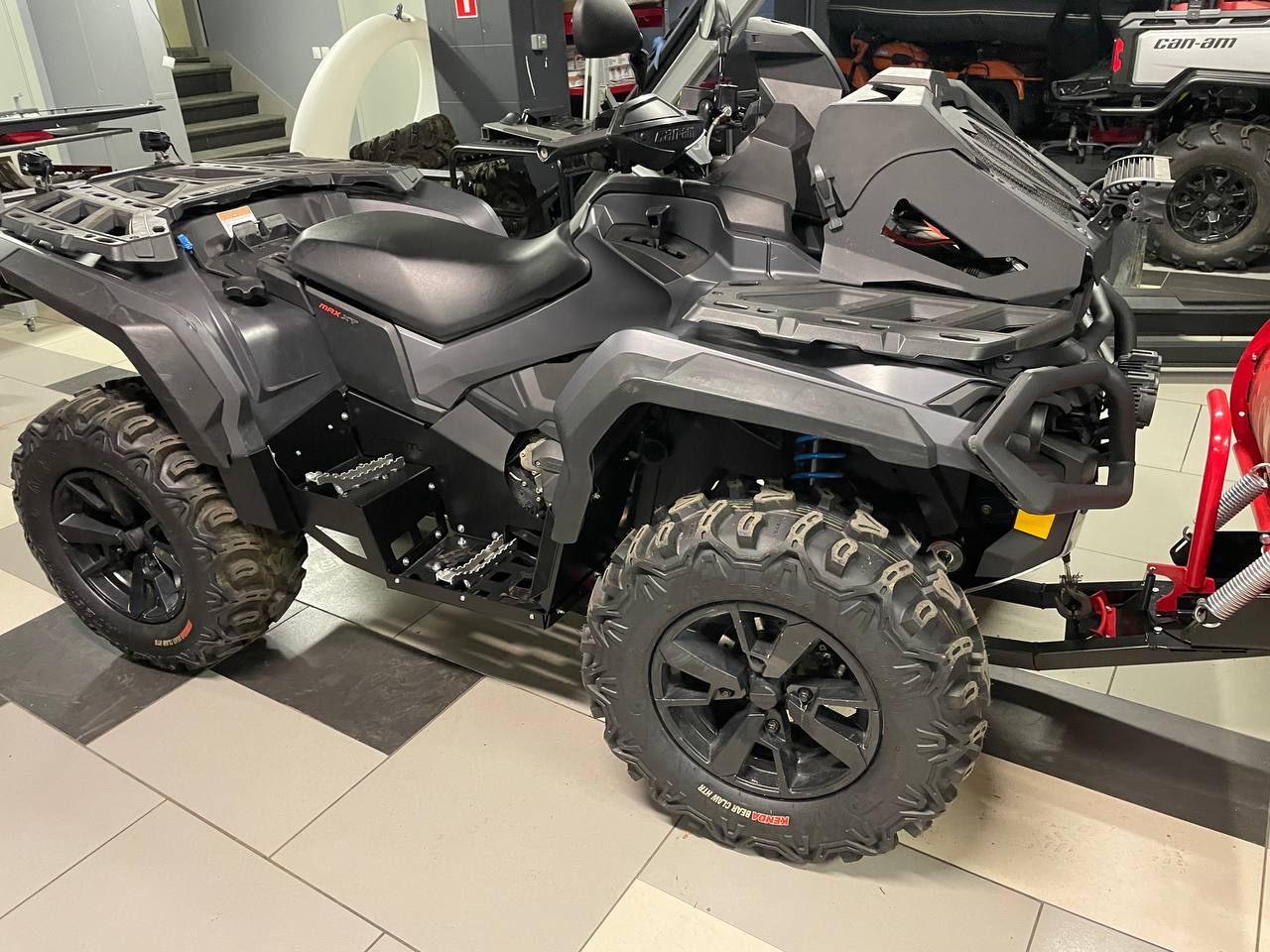 Пороги усиленные для квадроцикла для CAN-AM Outlander Max G2 2019-2023, алюминий 4 мм, STORM, арт. MP 0865