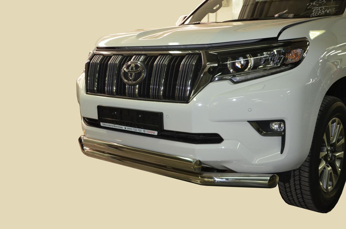Защита переднего бампера двойная Toyota Land Cruiser 150 Prado 2017, TLCP150.17.03-75, Россия