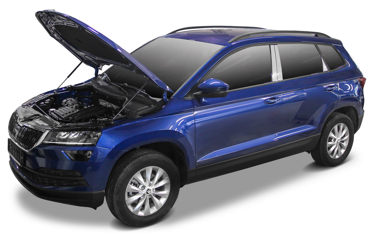 Амортизаторы капота АвтоУпор (2 шт.) Skoda Karoq (2020-), Rival, арт. USKKAR011
