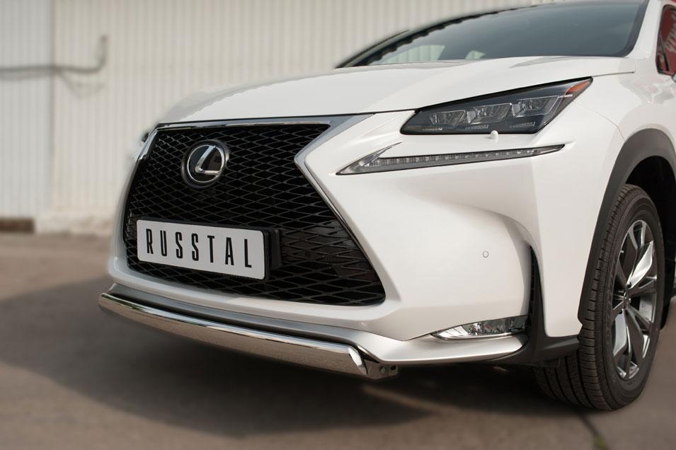 Защита переднего бампера d75х42 для Lexus NX 200t 2014 F Sport, Slitkoff LNXZ-002137