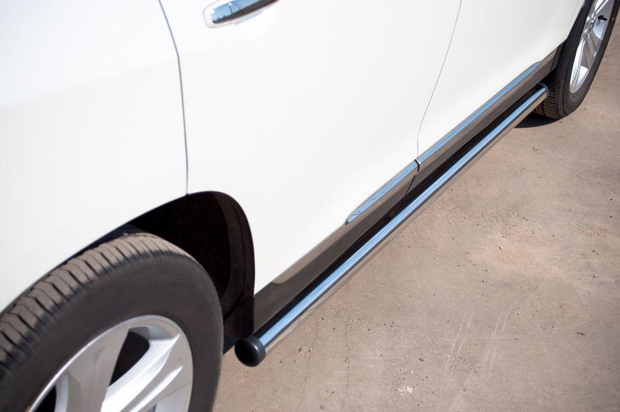 Пороги труба d57 вариант 2 для Toyota Highlander 2010, Slitkoff THT-0007372