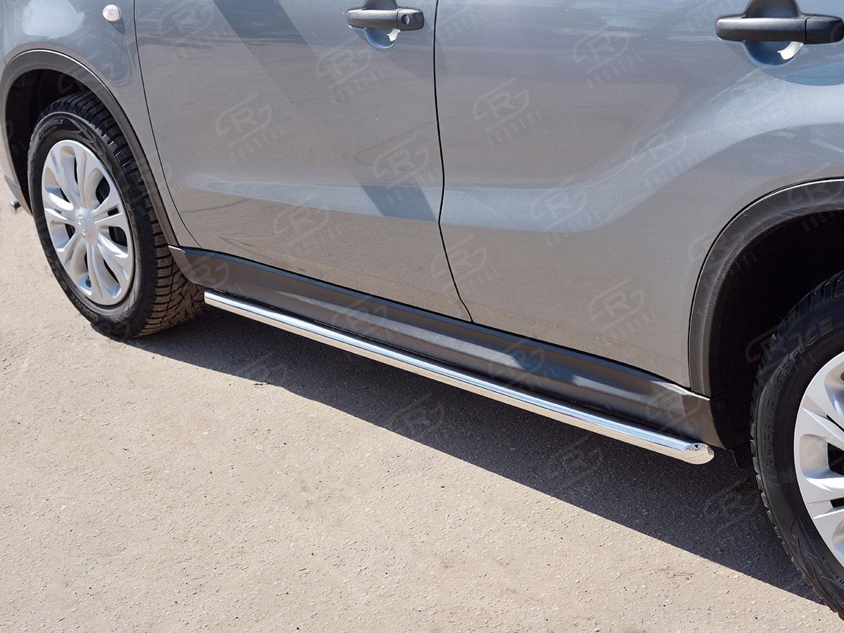 Пороги труба d42 вариант 1 Suzuki Vitara 2015, Slitkoff SVT-0026421