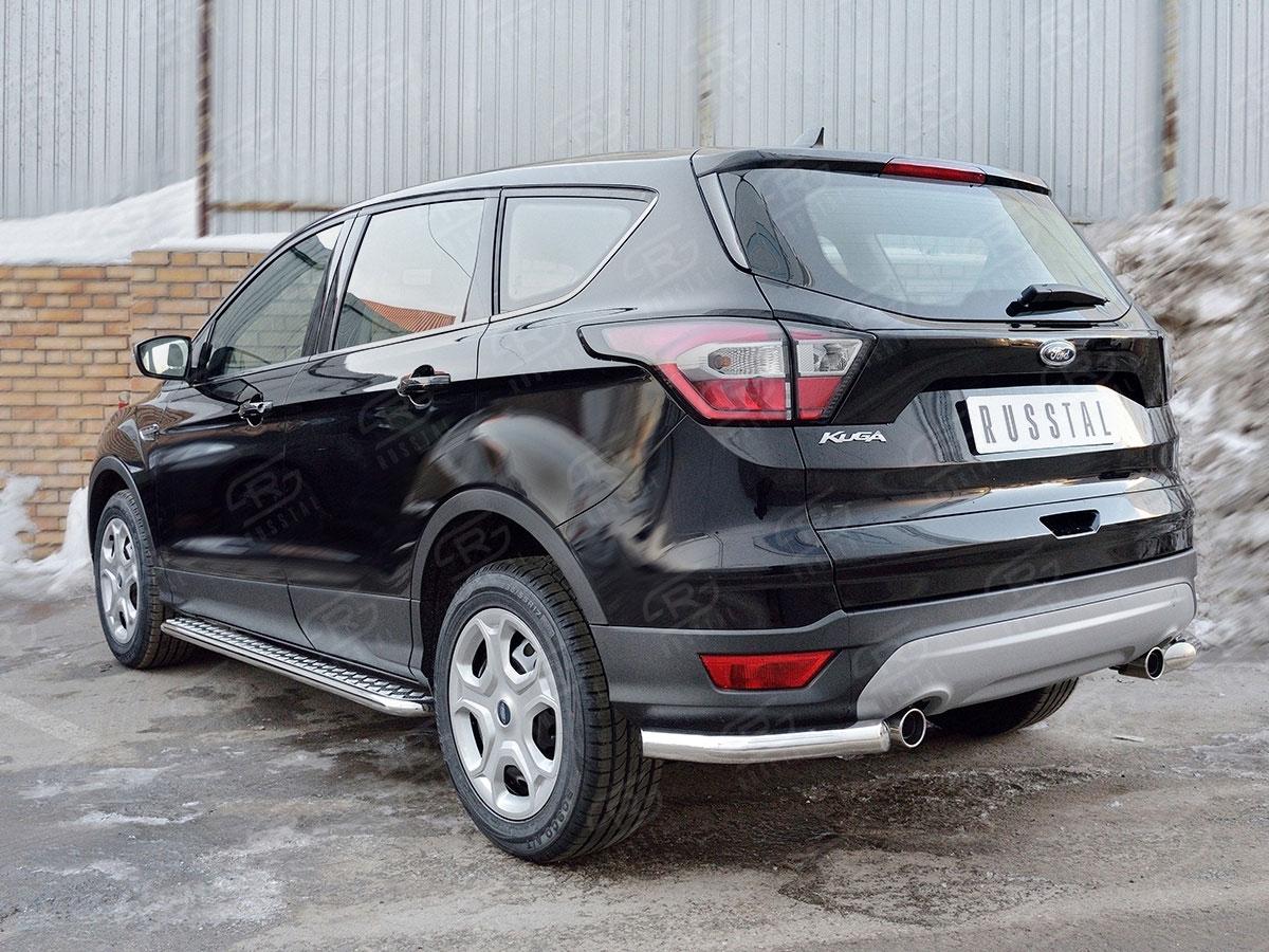 Защита заднего бампера уголки d57 Ford Kuga 2016, Slitkoff FGZ-002606