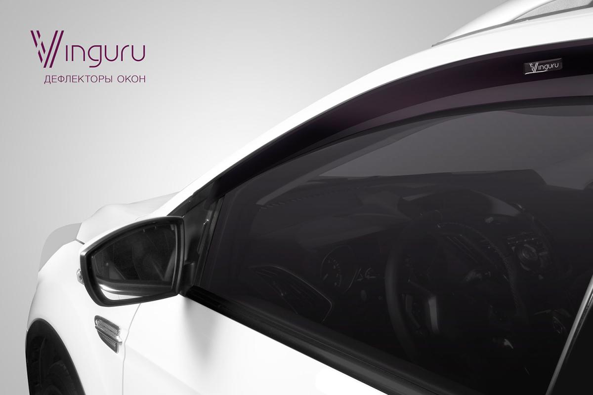 Дефлекторы окон Vinguru FORD Focus III 2011- /ун/накладные/скотч/к-т 4 шт./литьевой поликарбонат