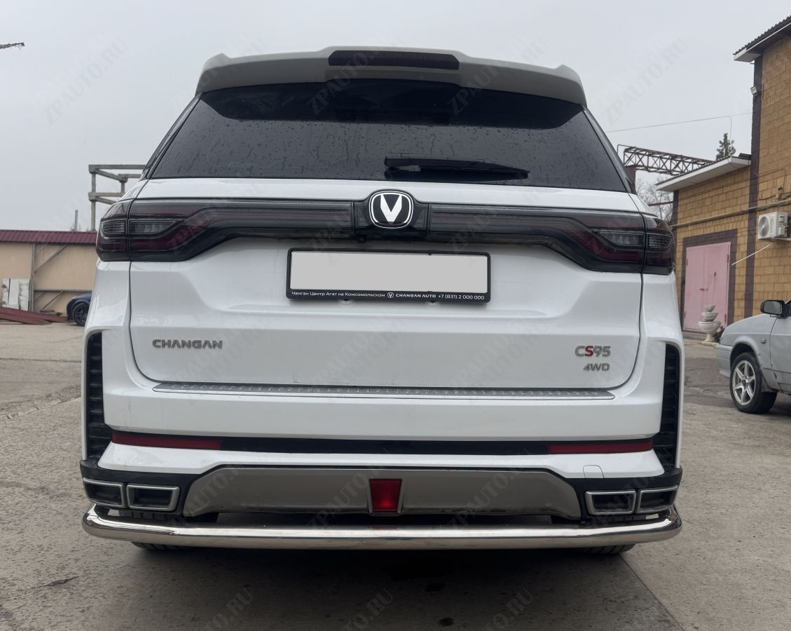 Защита заднего бампера угловая большая для автомобиля Changan CS95 2023 арт. CGCS95.23.21