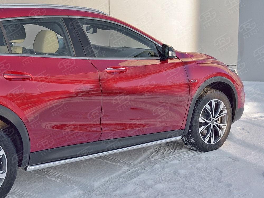 Пороги труба d42 вариант 1 Infiniti QX30 2016, Slitkoff IQX3T-0025031