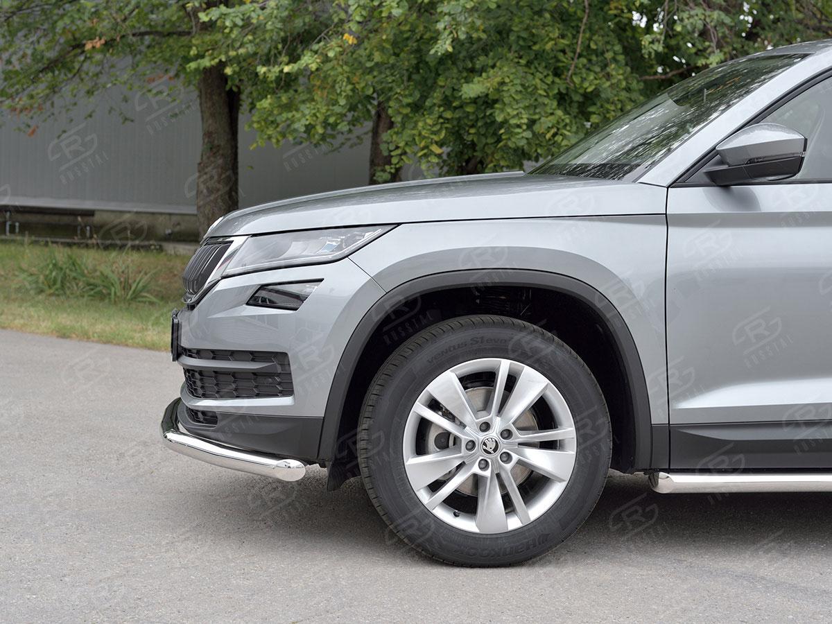 Защита переднего бампера d57 волна на Skoda Kodiaq, Slitkoff SKKZ-002770