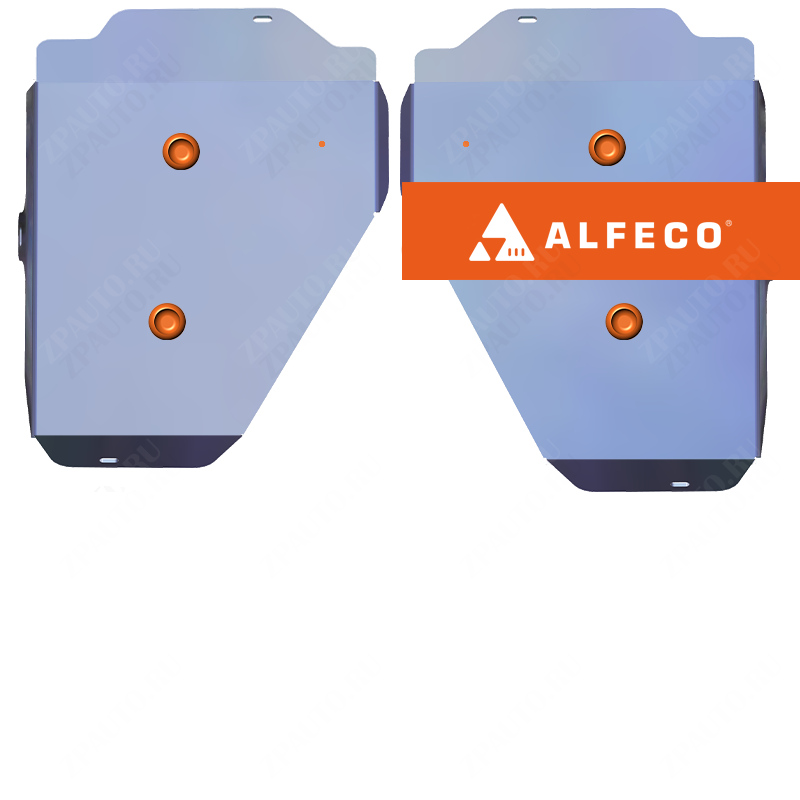 Защита  топливного бака(2 части) Discovery Sport 2014-2019 V-2,0 TD; 2,2 TD АТ 4wd , ALFeco, алюминий 4мм, арт. ALF3814al