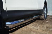 Пороги труба d76 с накладками вариант 1 для Toyota RAV4 2012, Руссталь TR4T-0012841