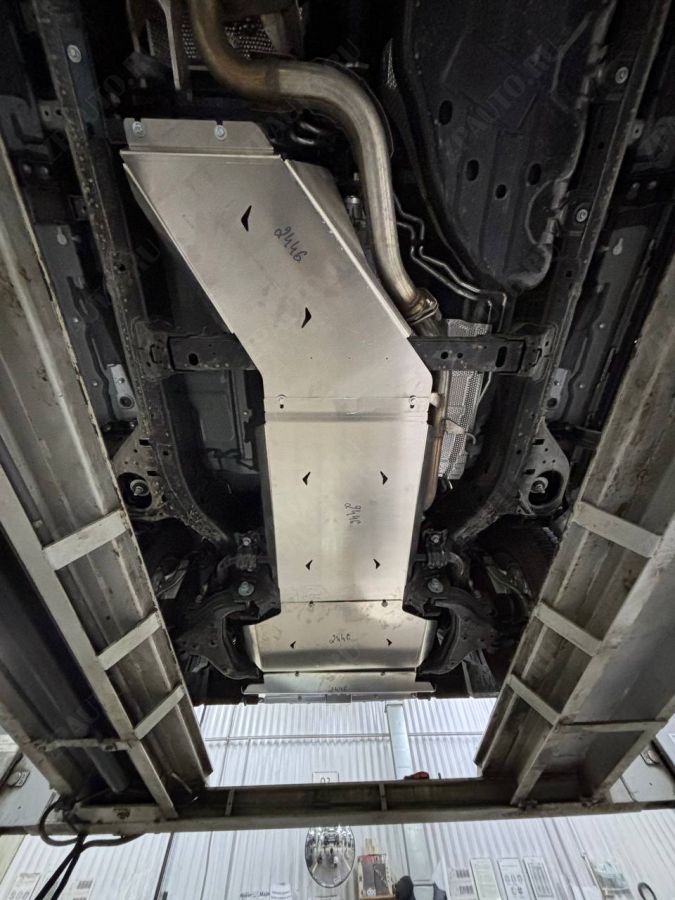 24.46ABC Защита ДВС, КПП и РК TOYOTA Land Cruiser PRADO 2024- (V-2,4 гибрид) из 4-х частей (Алюминий 4 мм)