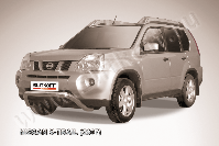 Кенгурятник d76 низкий мини Nissan X-Trail (2007-2011) Black Edition, Slitkoff, арт. NXT001BE