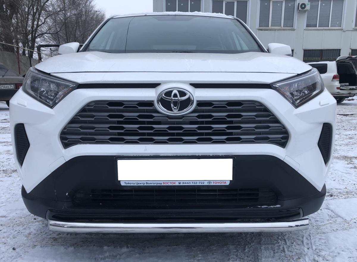 Защита переднего бампера короткая для автомобиля TOYOTA RAV4 2019 арт. TRAV.19.01