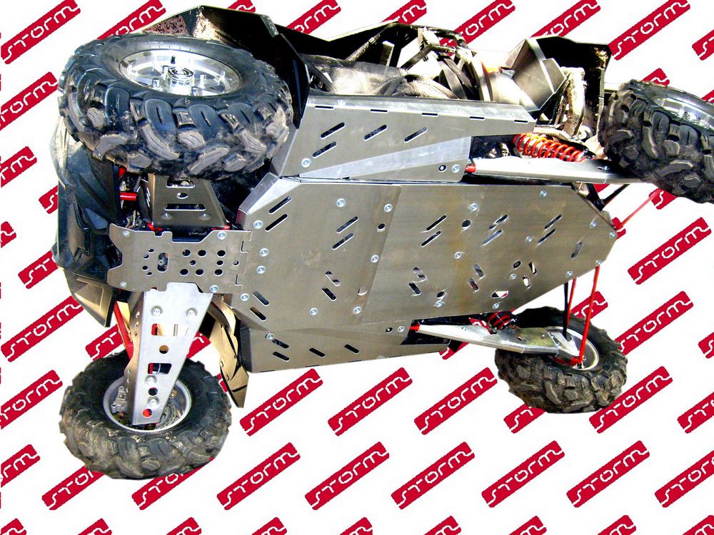 Защита днища для POLARIS RZR 900 XP 2011-14, алюминий 4 мм, STORM, арт. 2238