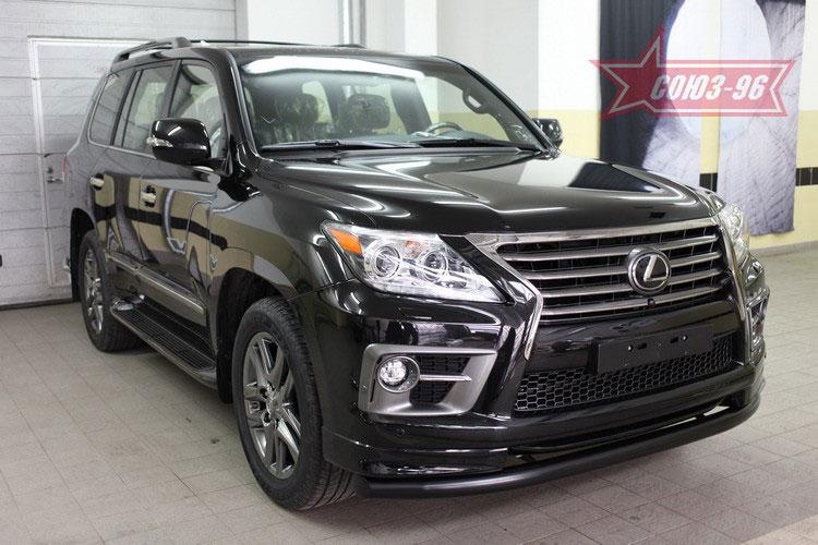 Защита переднего бампера труба d76 черная для Lexus LX570 Sport 2013-, Lexus LX57.48.5010
