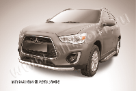 Защита переднего бампера d76 Mitsubishi ASX (2012-2016) Black Edition, Slitkoff, арт. MAS14-003BE