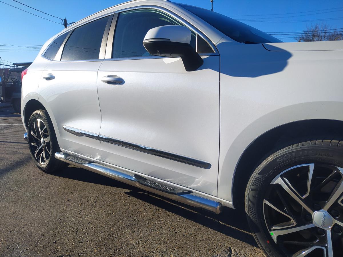Пороги труба с проступью для автомобиля HAVAL Jolion 2021 арт. HVJ.21.93