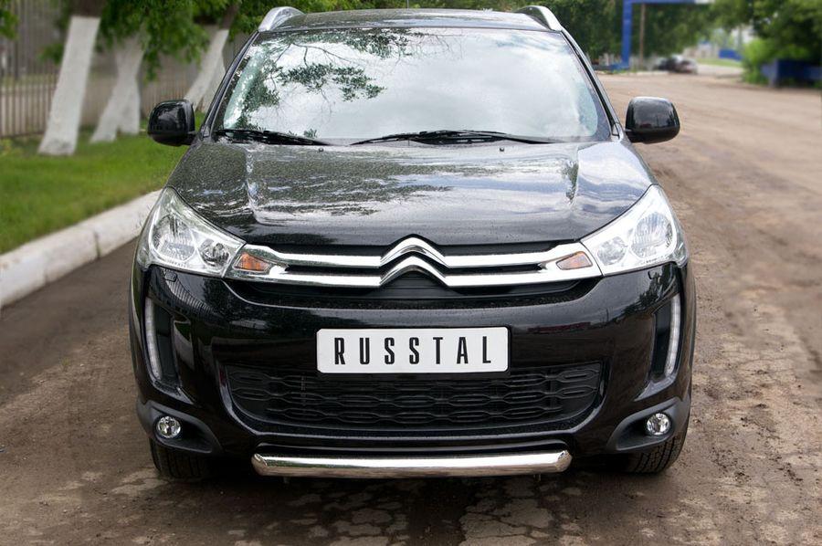Защита переднего бампера d57 для Citroen C4 Aircross 2012, Slitkoff C4Z-000551