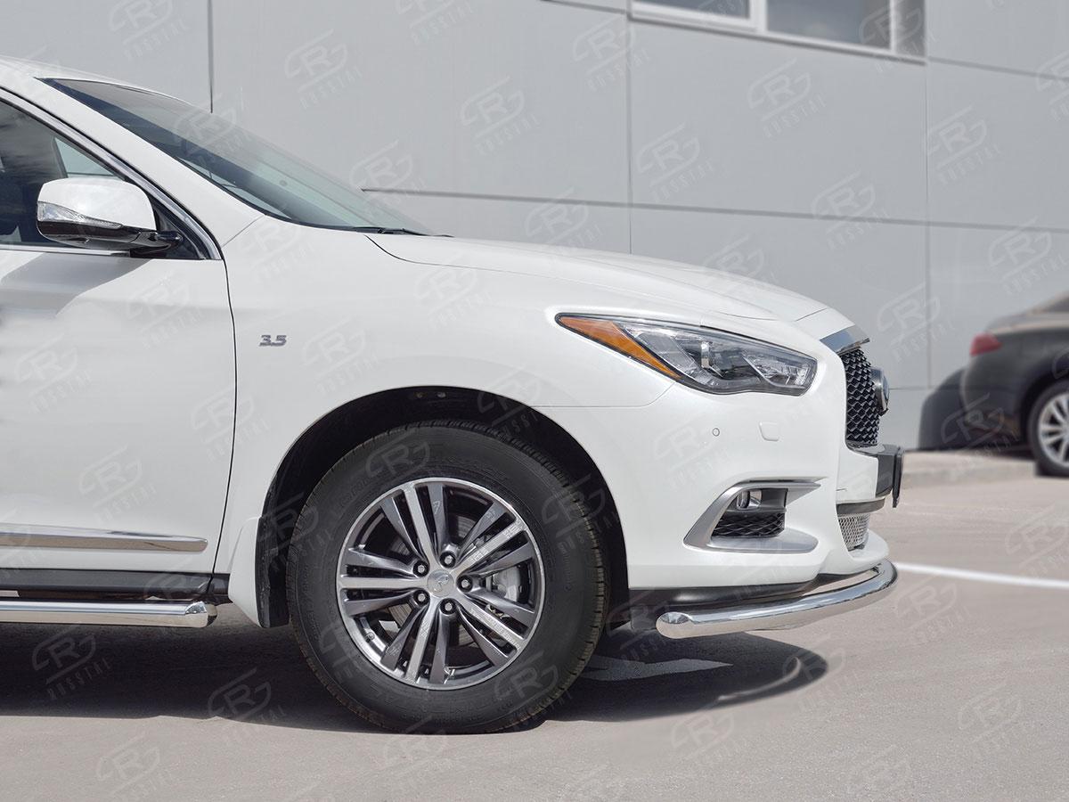 Защита переднего бампера d57 для Infiniti QX60 2016, Slitkoff IQXZ-002675