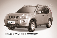 Защита переднего бампера d57 черная Nissan X-Trail (2011-2015) , Slitkoff, арт. NXT11-004B