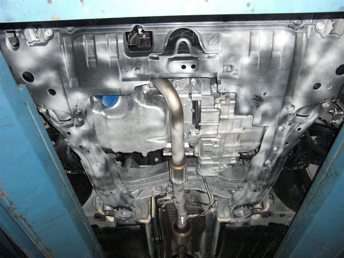 09.23ABC ЗАЩИТА КАРТЕРА ДВИГАТЕЛЯ И КПП HONDA (ХОНДА) ACCORD V-2,4 ; 3,5 (2013-)/ACURA TLX; V-2,4 (2014-) + КПП (АЛЮМИНИЙ 4 ММ)