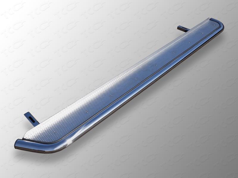 Пороги с площадкой (нерж. лист)  42,4 мм для автомобиля Honda CR-V 2012-2015 двг.2.0, TCC Тюнинг HONCRV13-06