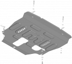 Защита стальная Мотодор (Двигатель, Коробка переключения передач), 2 мм,  WEY 07  2024- арт. 73124