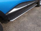 Пороги с площадкой 42,4 мм для автомобиля Renault Kaptur 2016-, TCC Тюнинг RENKAP16-14