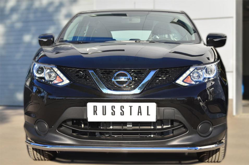 Защита переднего бампера d42 для Nissan Qashqai 2014, Slitkoff NQQZ-001785