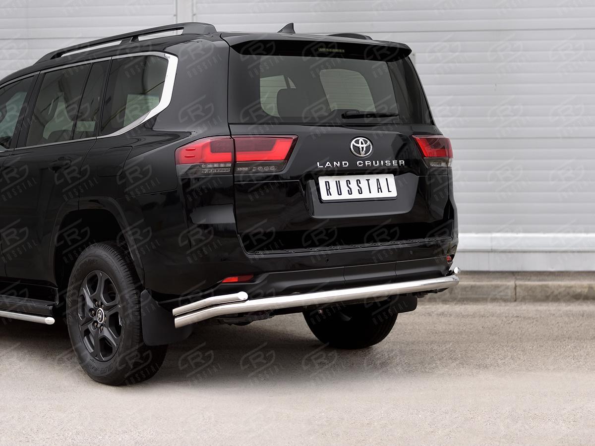 TOYOTA LAND CRUISER 300 2021 - Защита заднего бампера d57 секции-d42 уголки TLCZ-003791