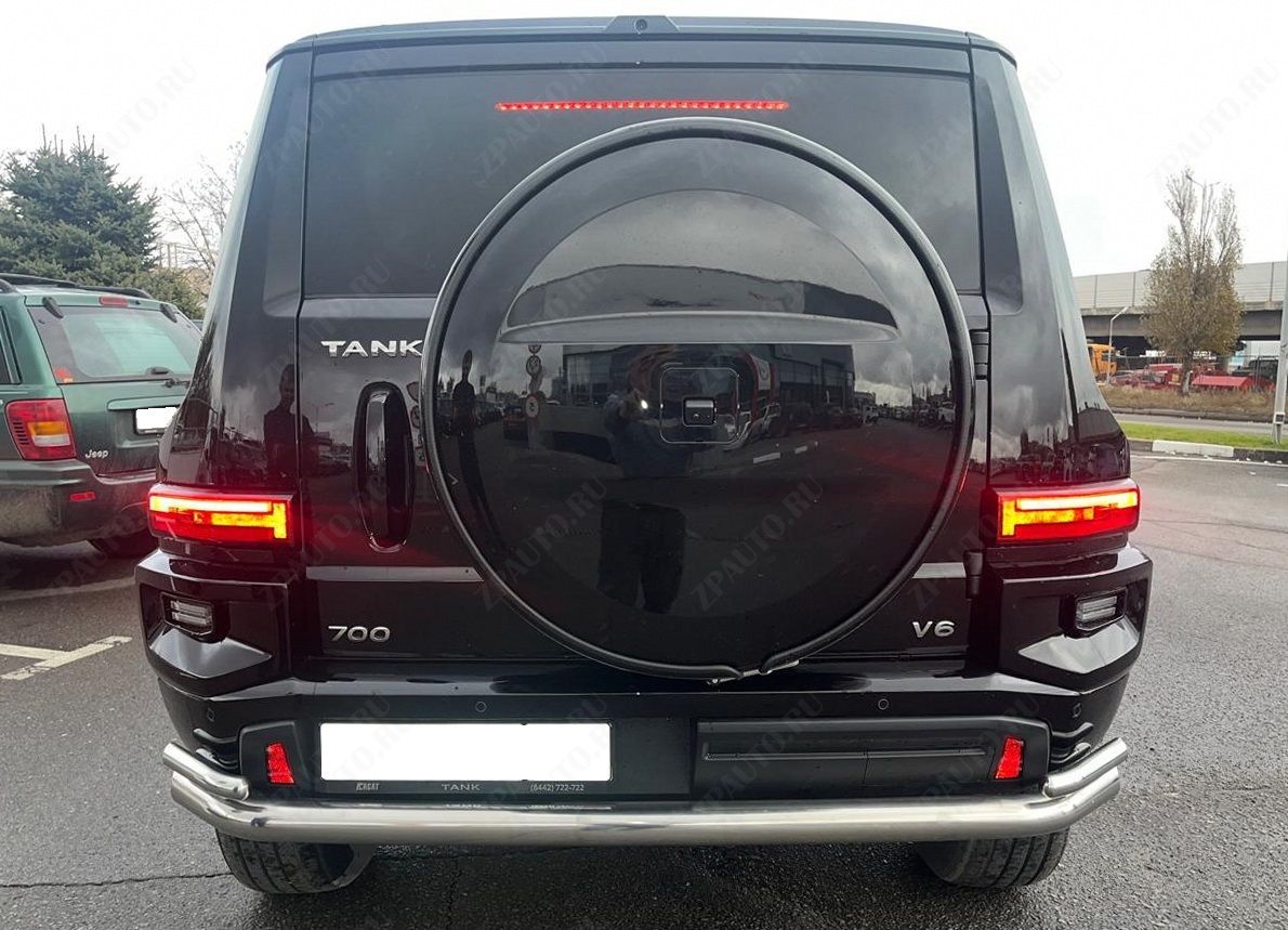 Защита заднего бампера двойная для автомобиля TANK 700   2024г. арт. TANK700.24.16