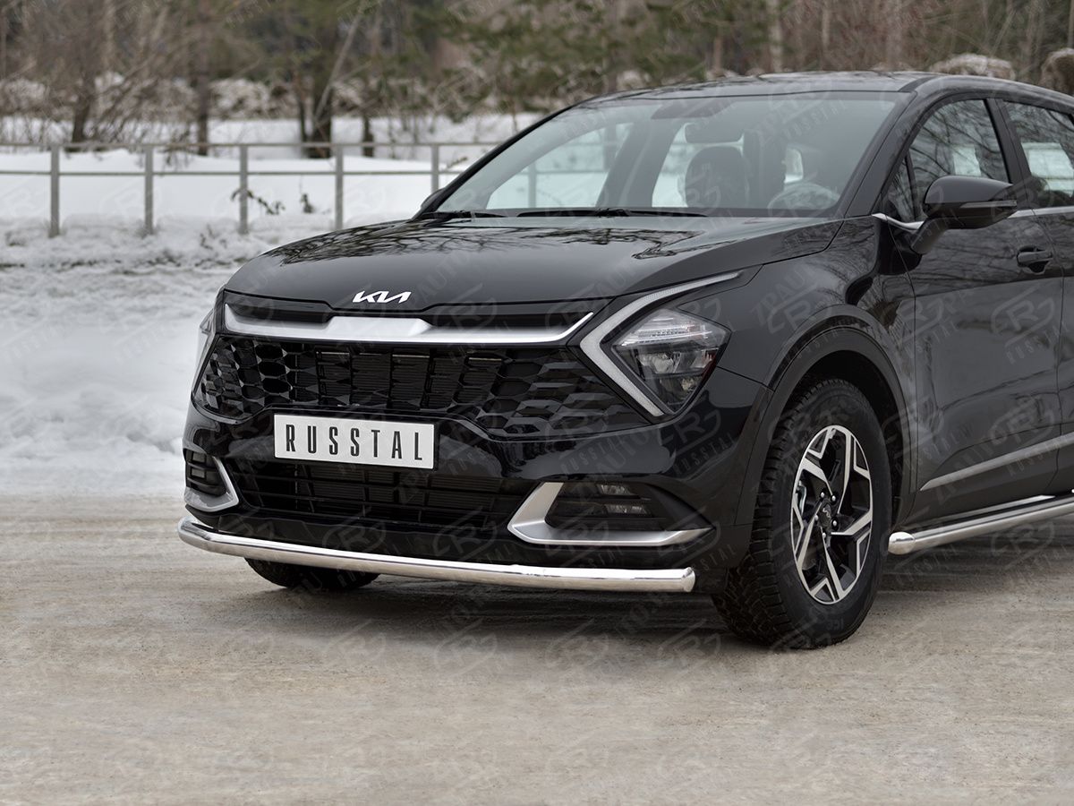 KIA SPORTAGE 2021- Защита переднего бампера d57 секции (кроме STYLE AND X-LINE) KSZ-004027