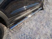 Пороги овальные с накладкой 120х60 мм для автомобиля Hyundai Tucson 2015-2018, TCC Тюнинг HYUNTUC15-01