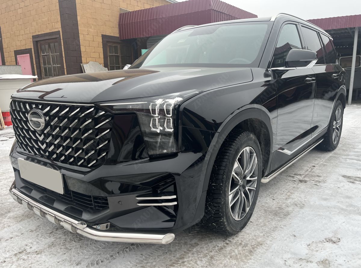 Защита штатного порога труба для автомобиля GAC GS8 2023 арт. GAC.GS8.23.32