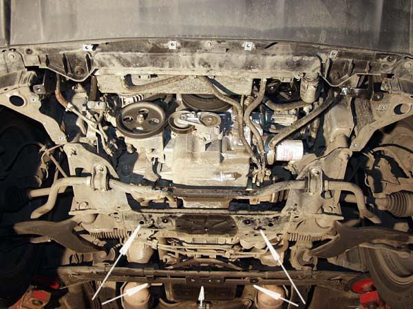 Стальная защита картера на Infiniti FX 45, сталь 2,5 мм, Sheriff (Шериф) 15.1038