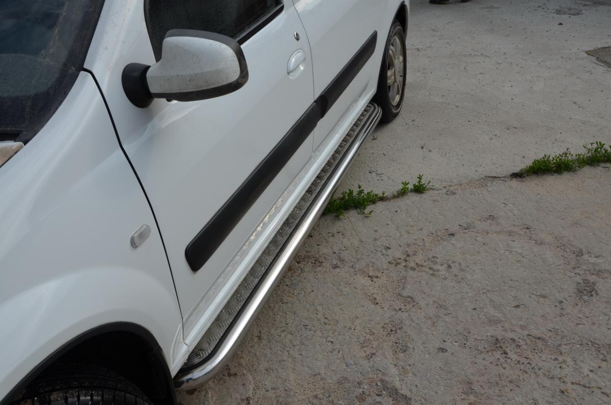 Пороги с накладным листом для автомобиля LADA Lada Largus. LL.12.41, Россия