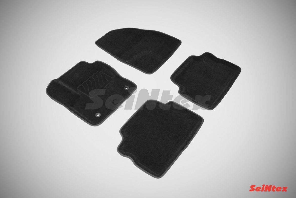 Ковры салонные 3D черные для Ford C-Max 2003-2010, Seintex 71686