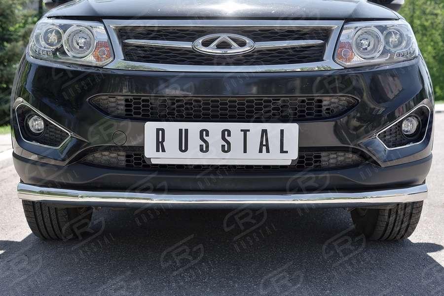 Защита переднего бампера d57 Chery Tiggo 5 2014, Slitkoff CT5Z-002260