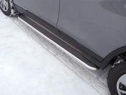 Пороги с площадкой (нерж. лист) 42,4 мм для автомобиля Nissan X-Trail (T32) 2018-, TCC Тюнинг NISXTR18-27