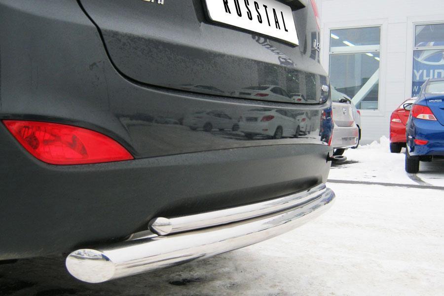 Защита заднего бампера d57/42 для Hyundai ix35, Slitkoff HIZ-000183