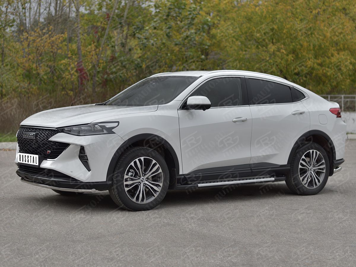 HAVAL F7X 4WD 2022- Защита переднего бампера d42 секции HF7XZ-004000