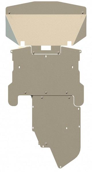 Защита картера и КПП для BMW 5 Series  2003 - 2010, V-2,0; 2,3; 2,5 2WD, Sheriff, алюминий 5 мм, арт. 03.0557