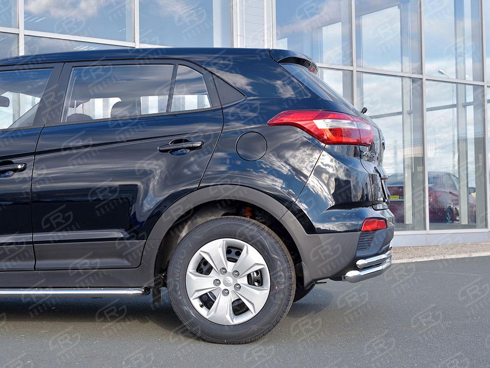 Защита заднего бампера d57/42 уголки для Hyundai Creta 2016, Slitkoff HCRZ-002432