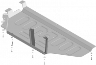 Защита алюминиевая Мотодор (Топливный бак), 4 мм,  Li L6  2024- арт. 349904