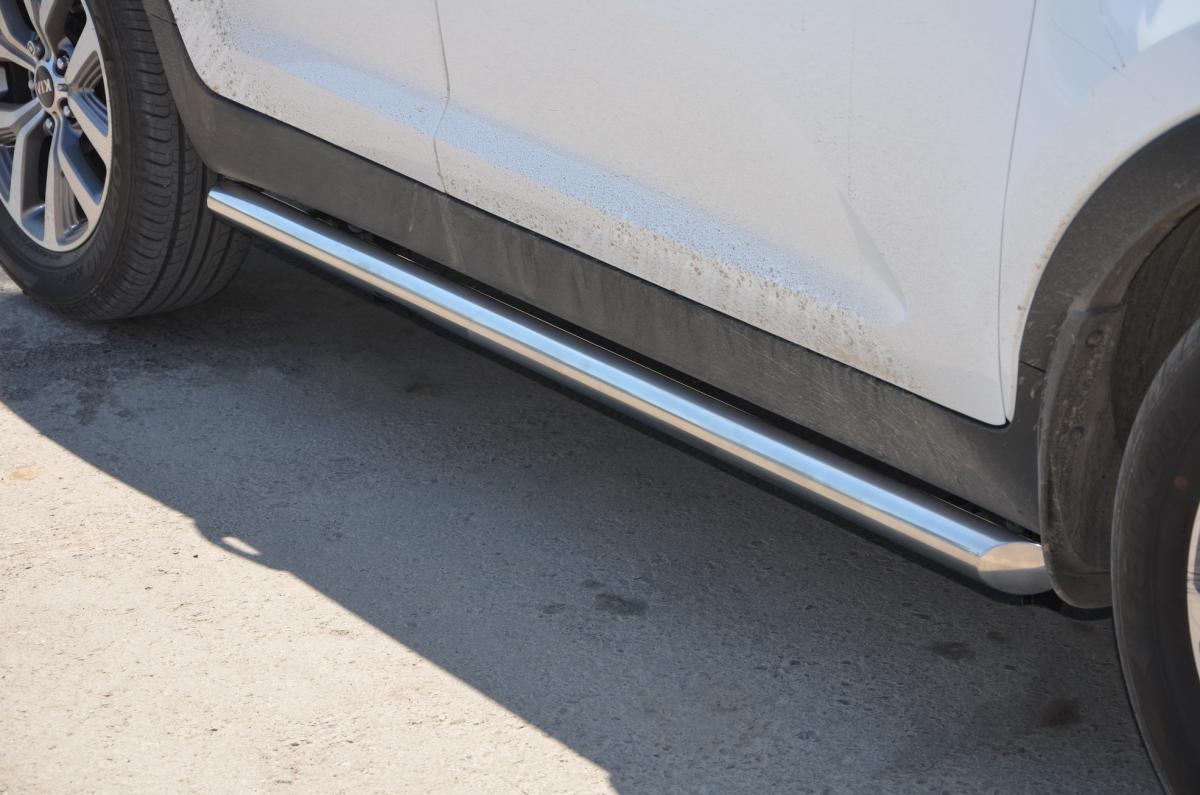 Защита штатного порога труба для автомобиля KIA Sportage 2010, Россия KSP.10.40