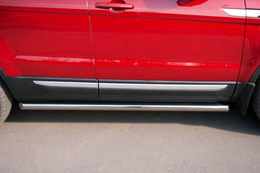 Пороги труба d57 вариант 1 для Land Rover Evoque Prestige Pure, Slitkoff REPT-0008041