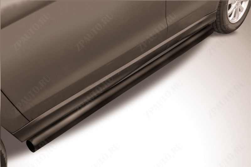 Защита порогов d76 труба черная Mitsubishi ASX (2012-2016) , Slitkoff, арт. MAS14-009B